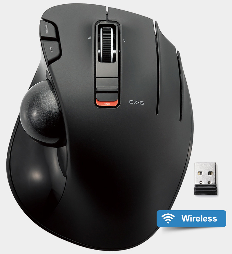 Elecom M-XT3DRBK Wireless Trackball EX-G