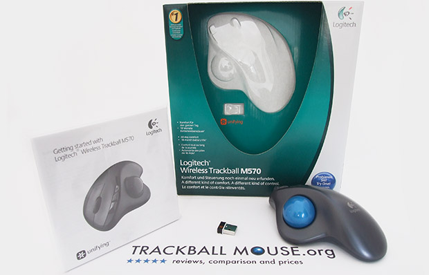 Bundle Logitech M570 Wireless Trackball Mouse – Ergonomic Design