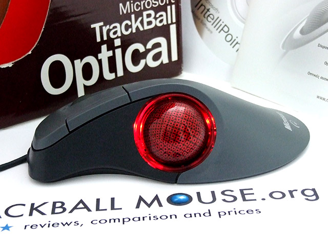 Microsoft Trackball Optical red light