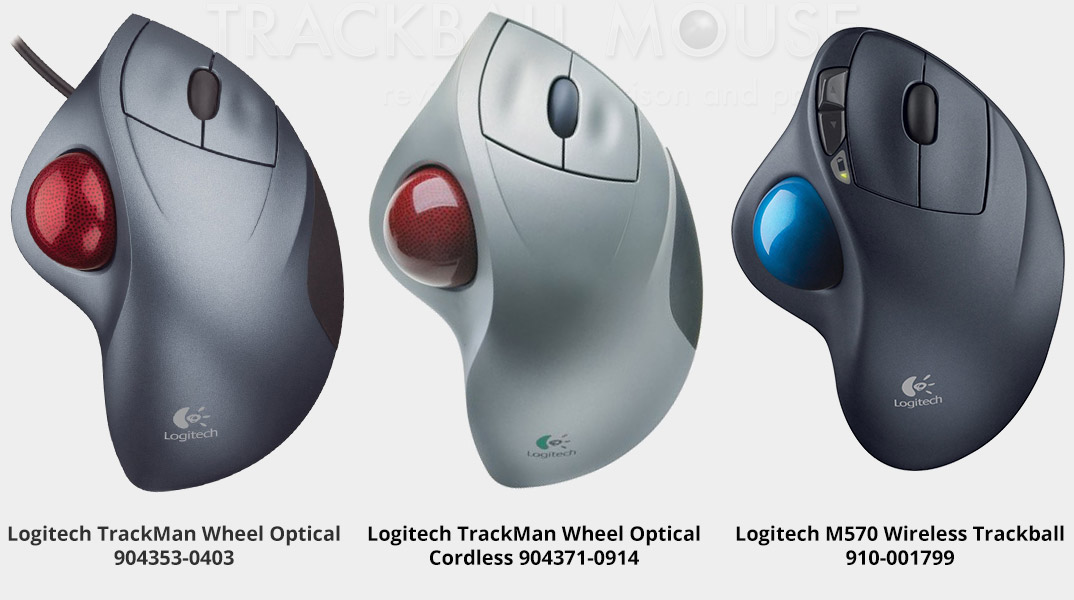 this Logitech Trackman Wheel Optical compare M570 and cordless