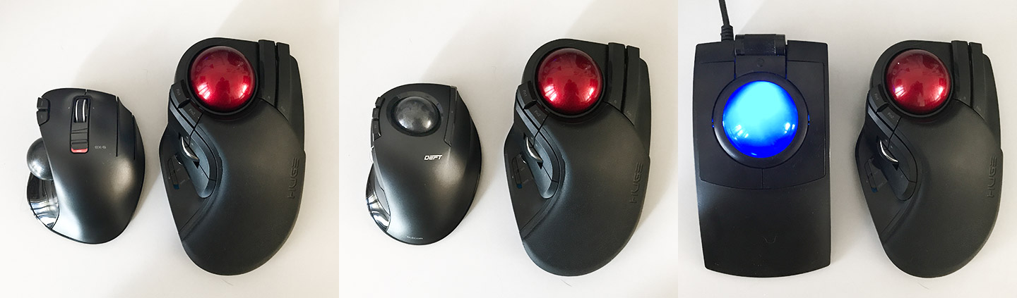 compare size elecom ex-g deft huge trackballs and cst2545