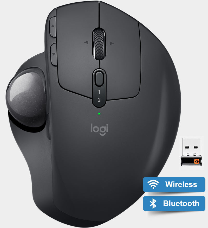 Logitech MX ERGO wireless trackball bluetooth vertical mouse