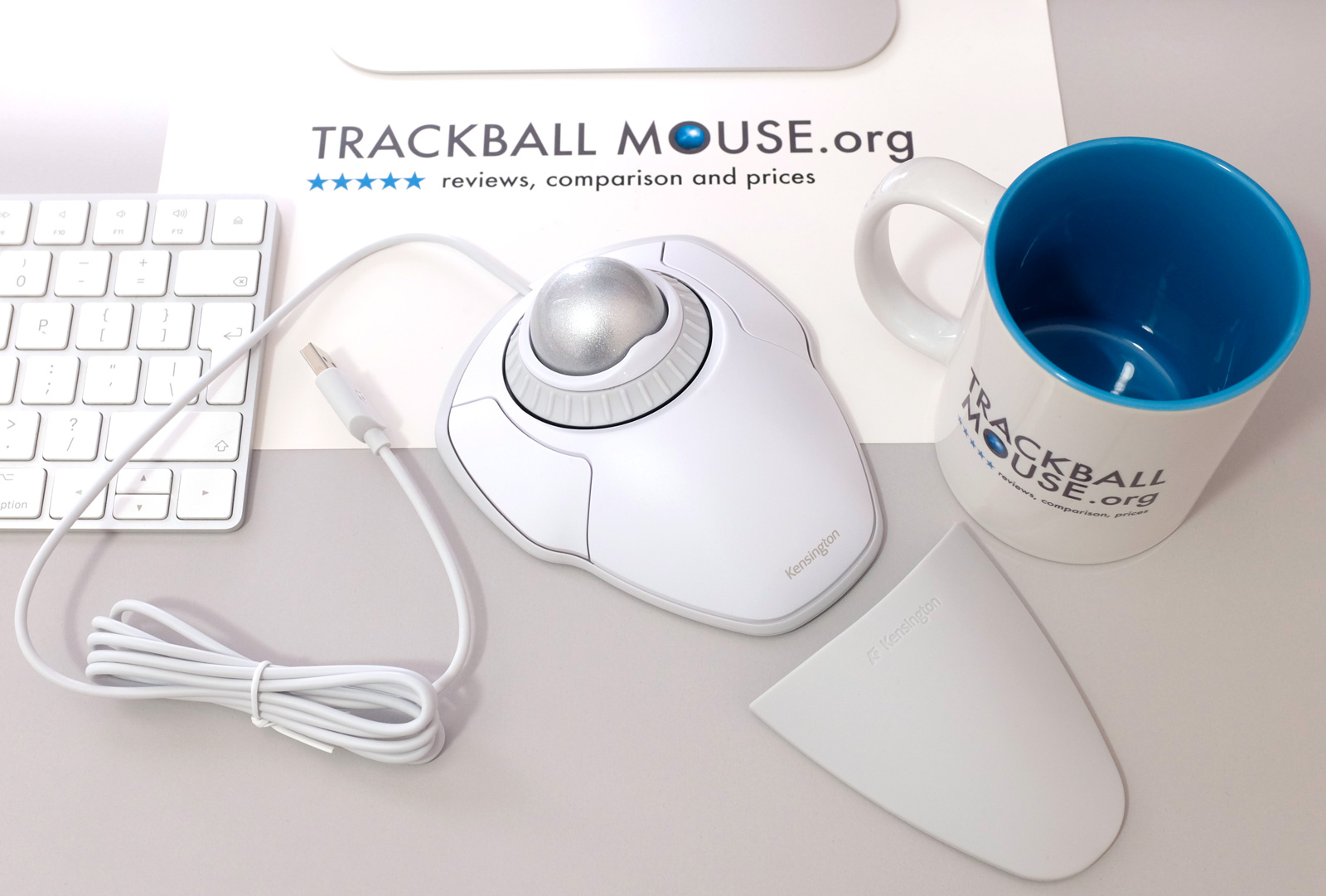 Kensingon Orbit Trackball with Scroll Ring white K72500WW