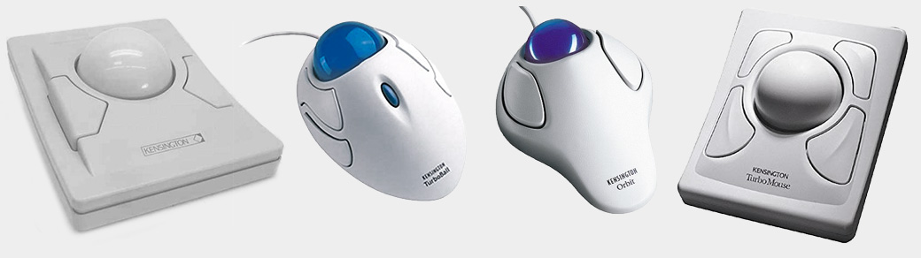 White Kensington Trackball Turbo Mouse, TurboBall, orbit