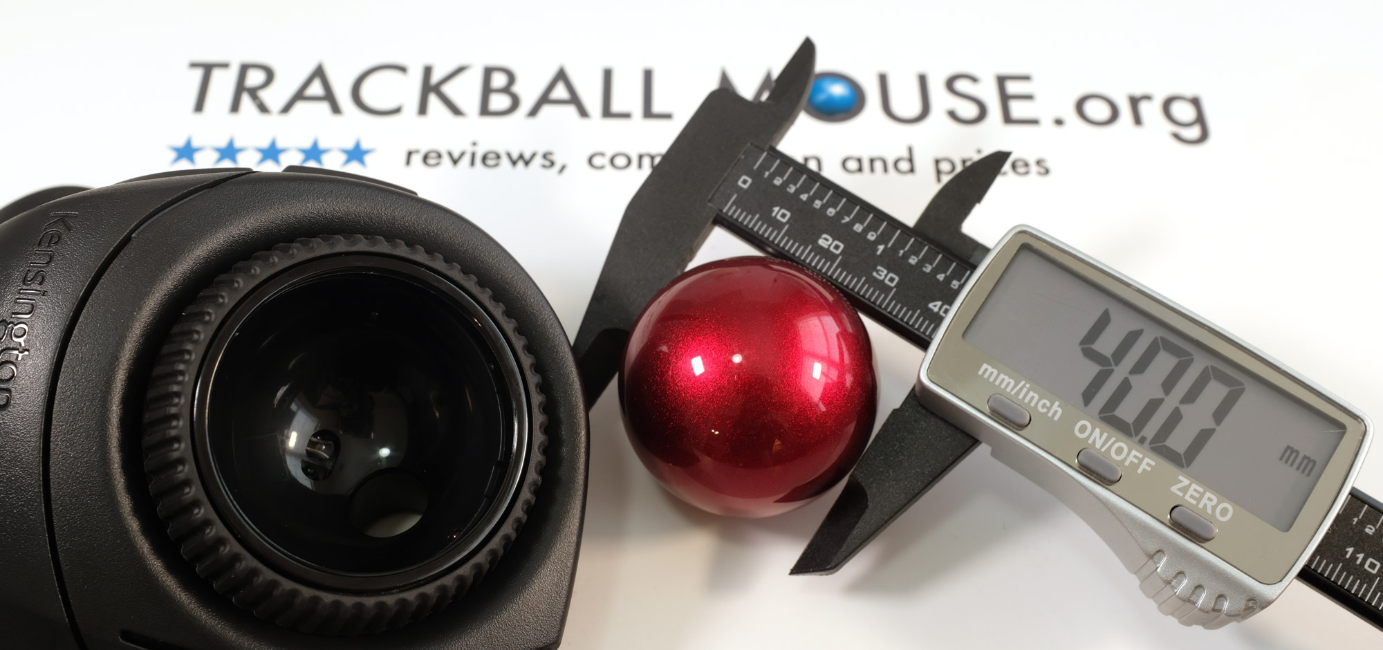 Kensington Orbit Fusion Wireless Trackball K72363WW ball size