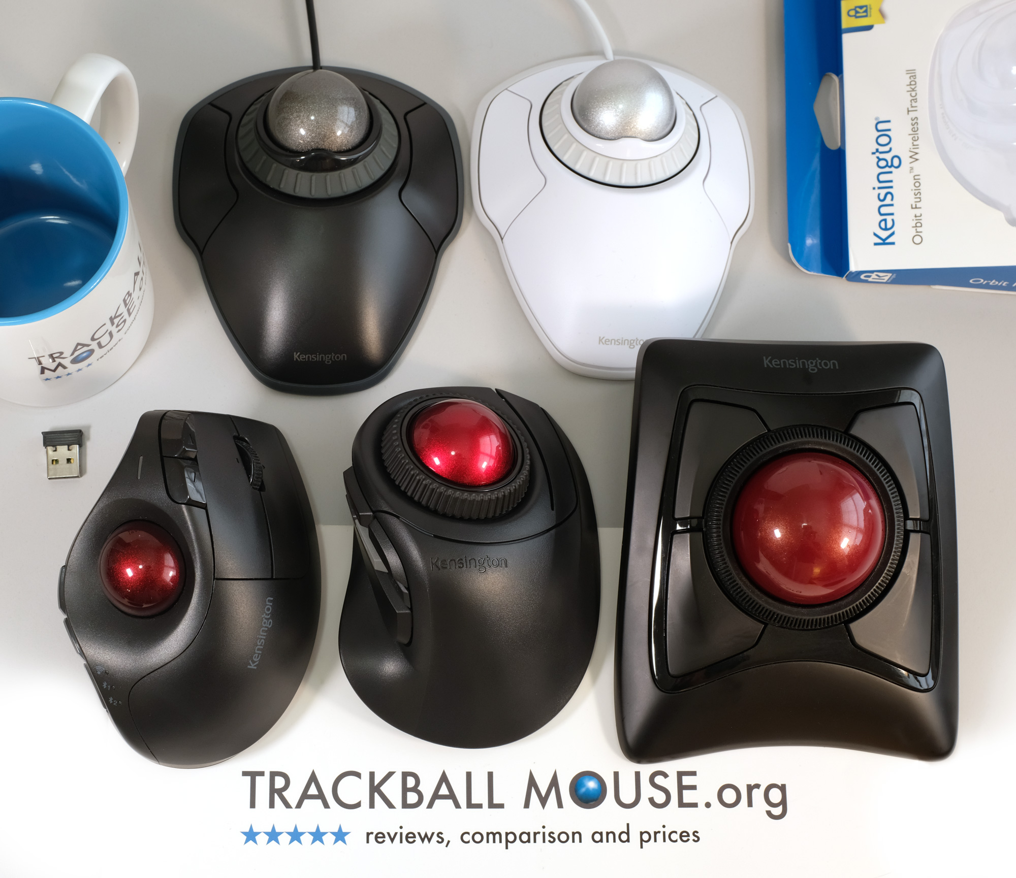 Kensington Orbit Fusion Wireless Trackball K72363WW comparison expert ergo