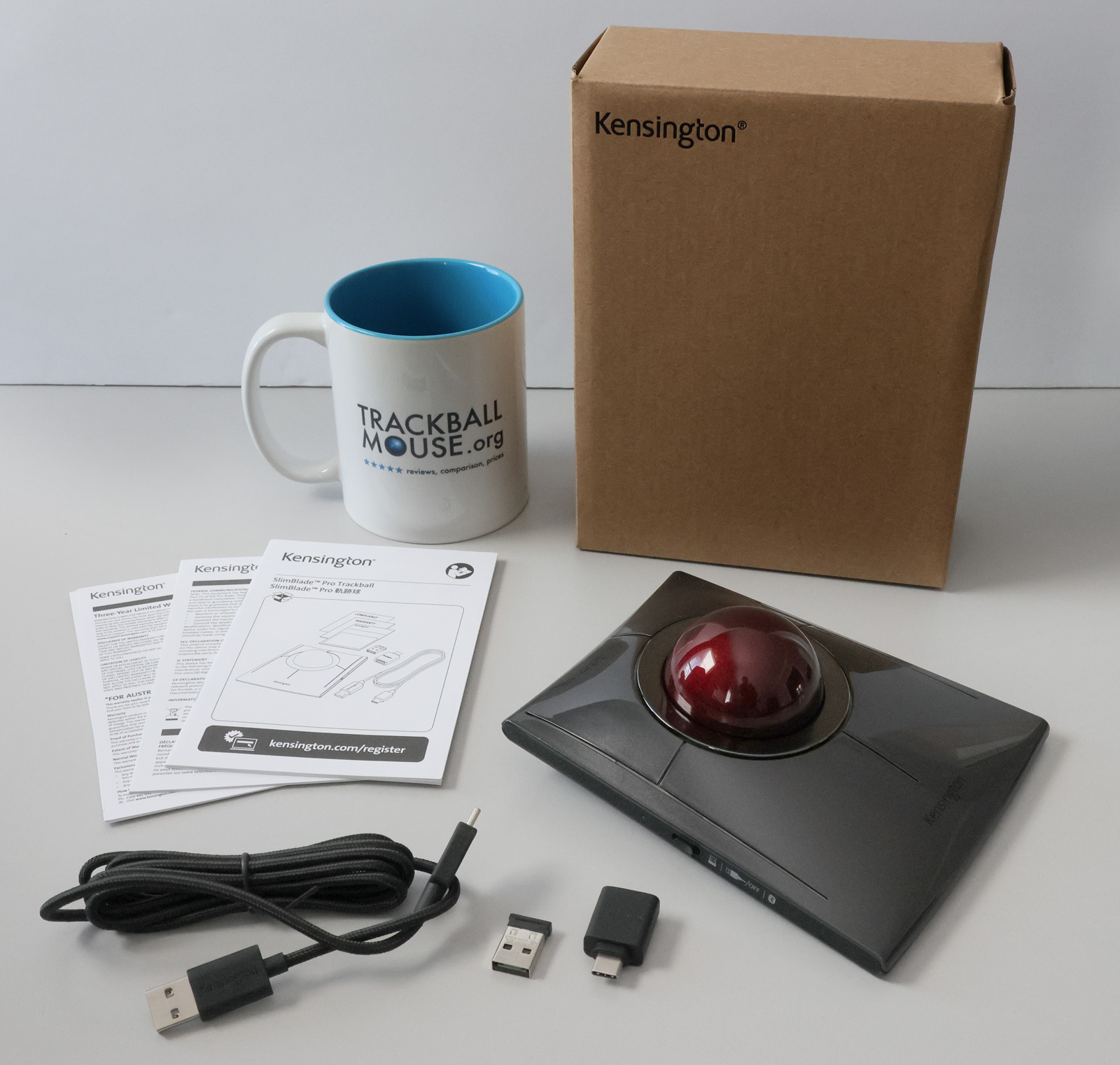 Kensington SlimBlade Pro Trackball K72080WW box